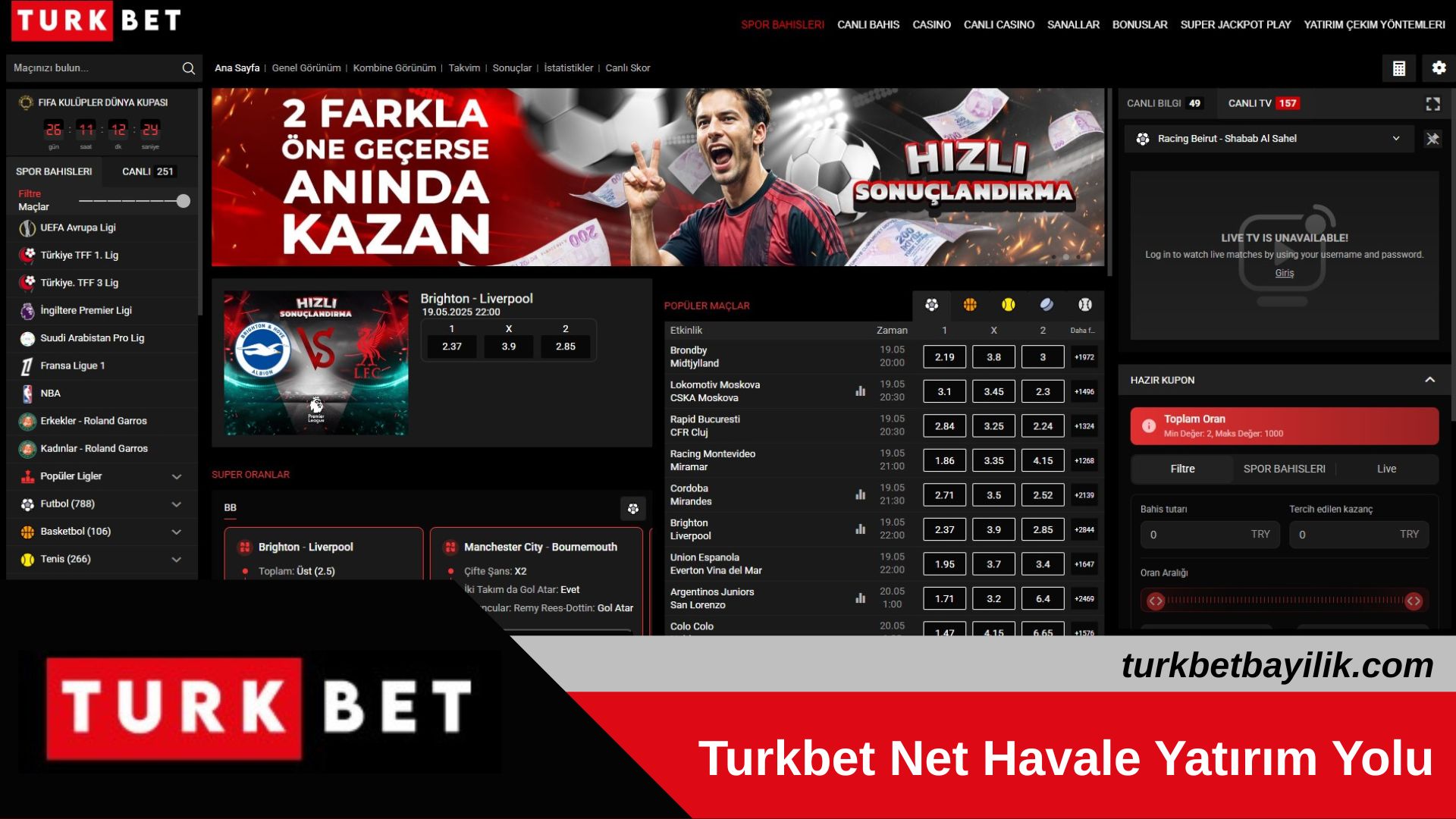 Turkbet Net Havale Yatırım Yolu